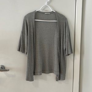 OAK + FORT grey t-shirt cardigan